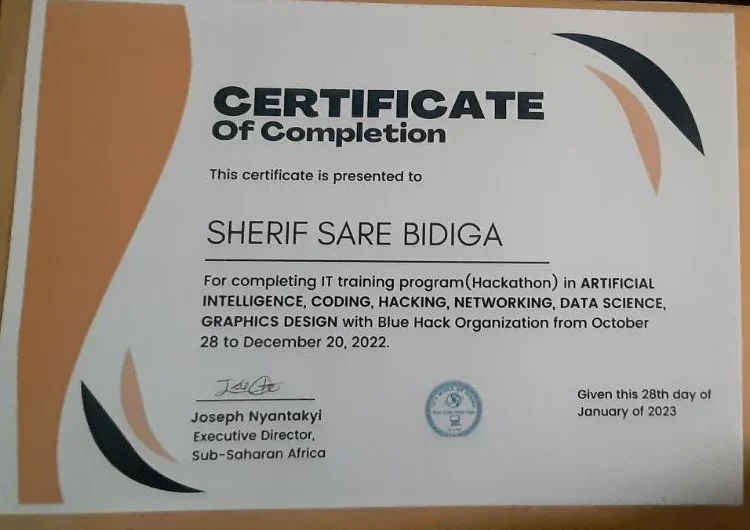 (Blue Hack Organization) Certification - AI, Coding, Hacking, Networking, Data Science, Graphic Design.